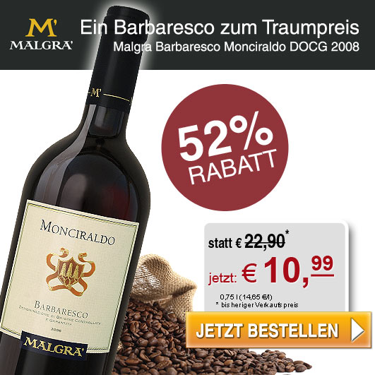 52% Rabatt Barbaresco aus dem edlen Piemont!