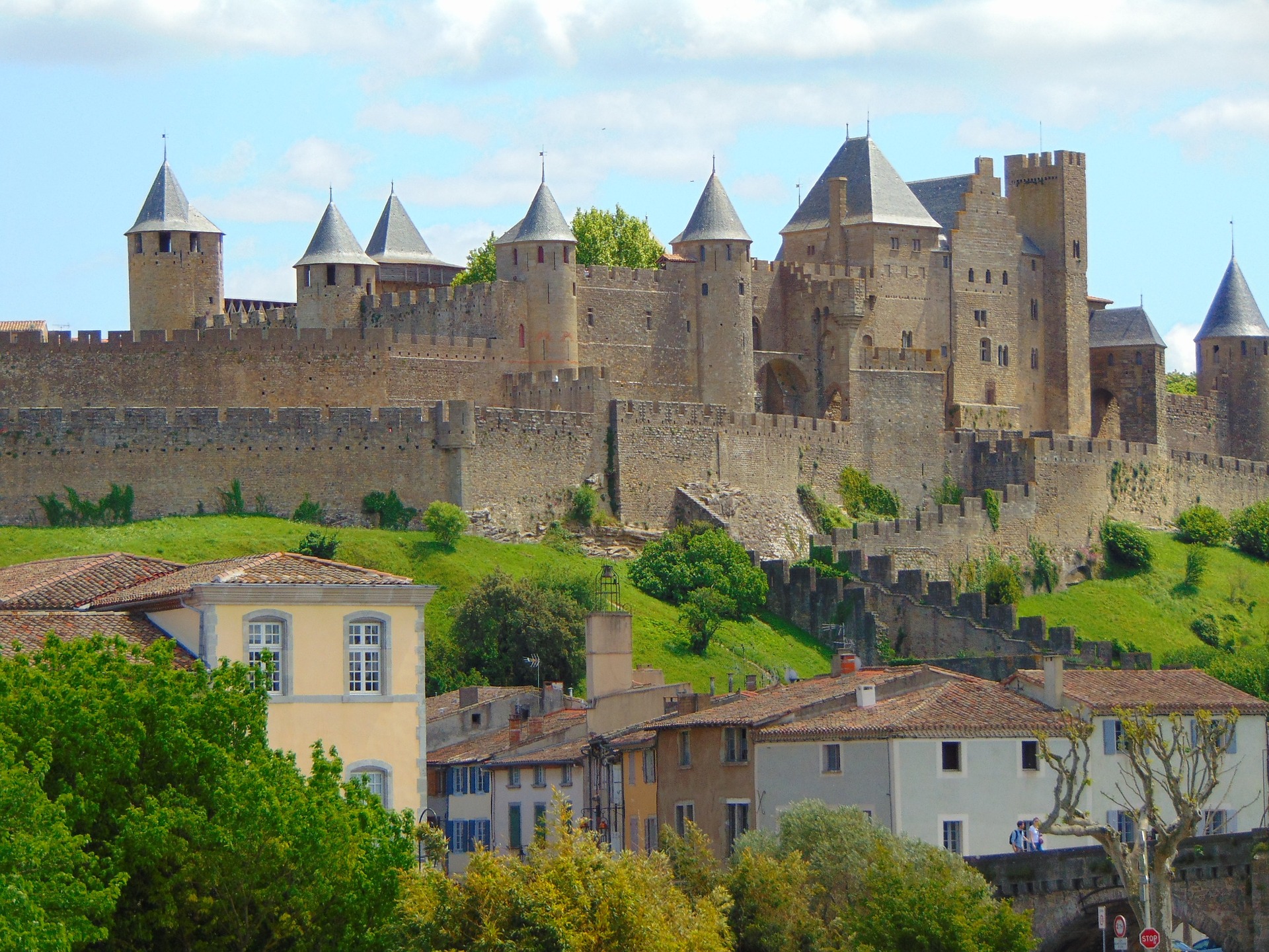 Blick auf die Burg in Carcassonne