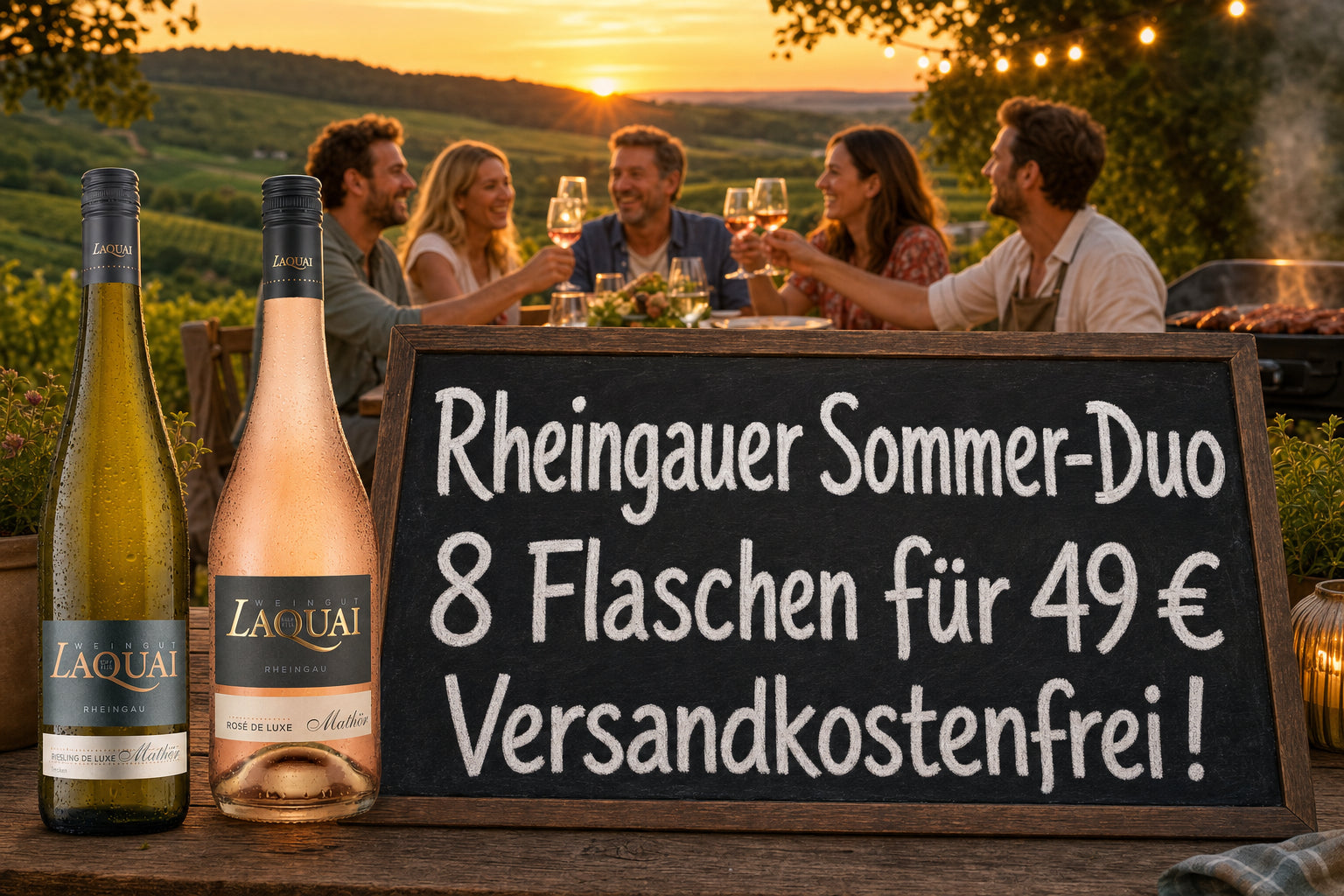8x Rheingauer Sommer-Duo (4x Riesling + 4x Rosé)