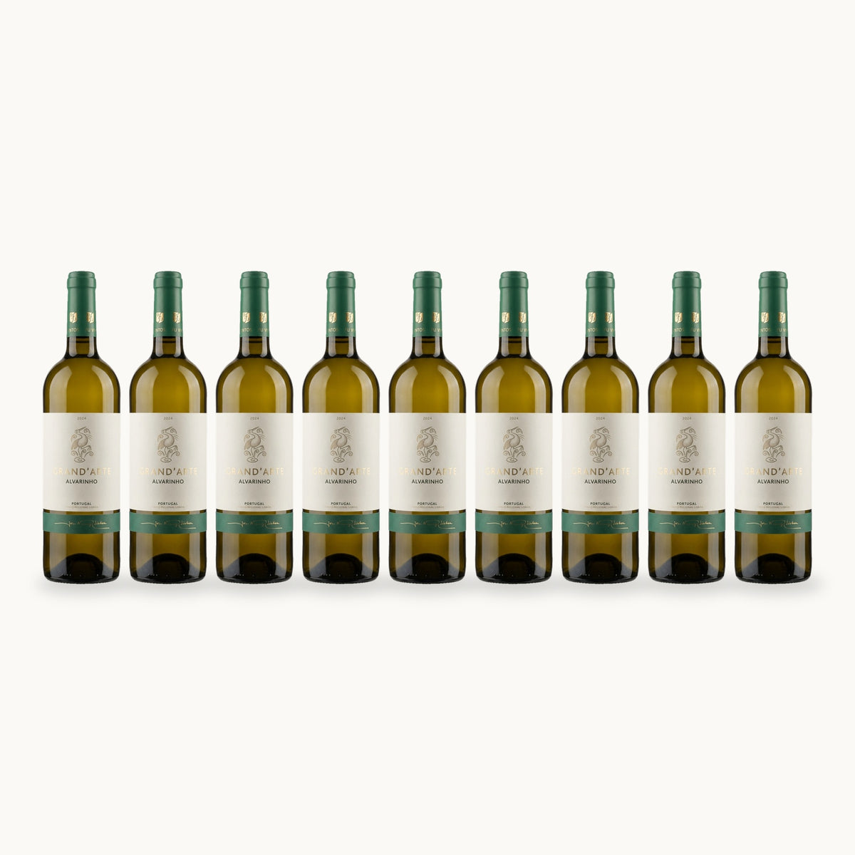 9 vollständige Flaschen GRAND’ARTE Alvarinho Lisboa 2024 – Vorratspaket