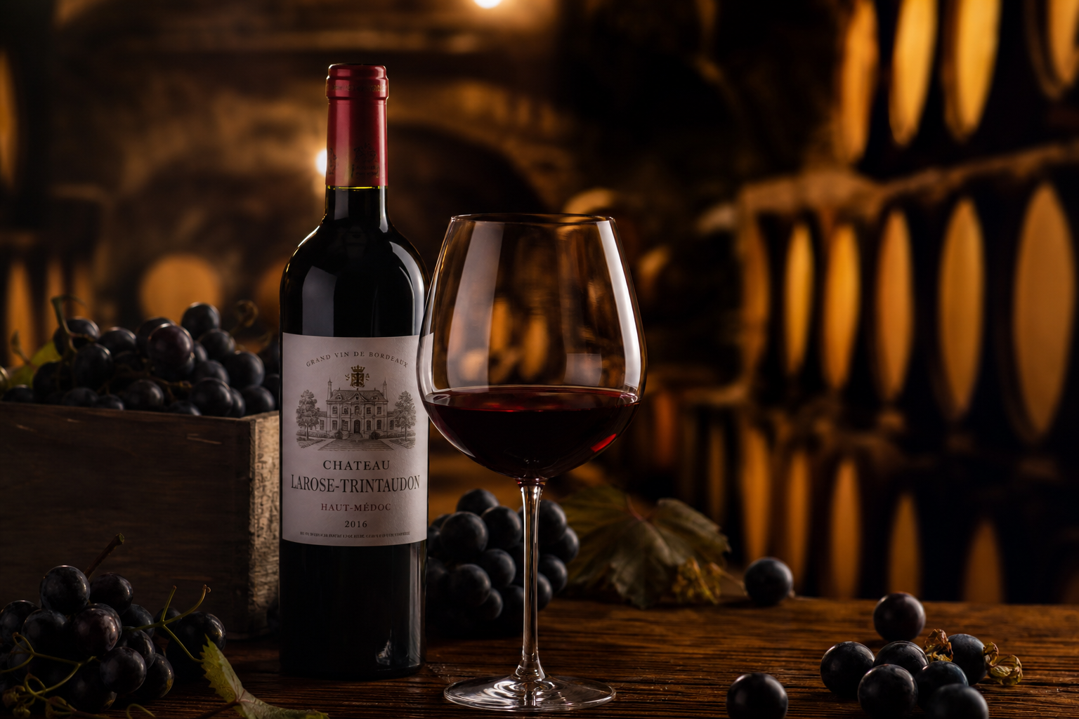 Ehrlicher Ratgeber: Ist Rotwein trinken gesund? Eine wissenschaftliche Analyse im Weinkeller mit Rotweinflasche und Glas