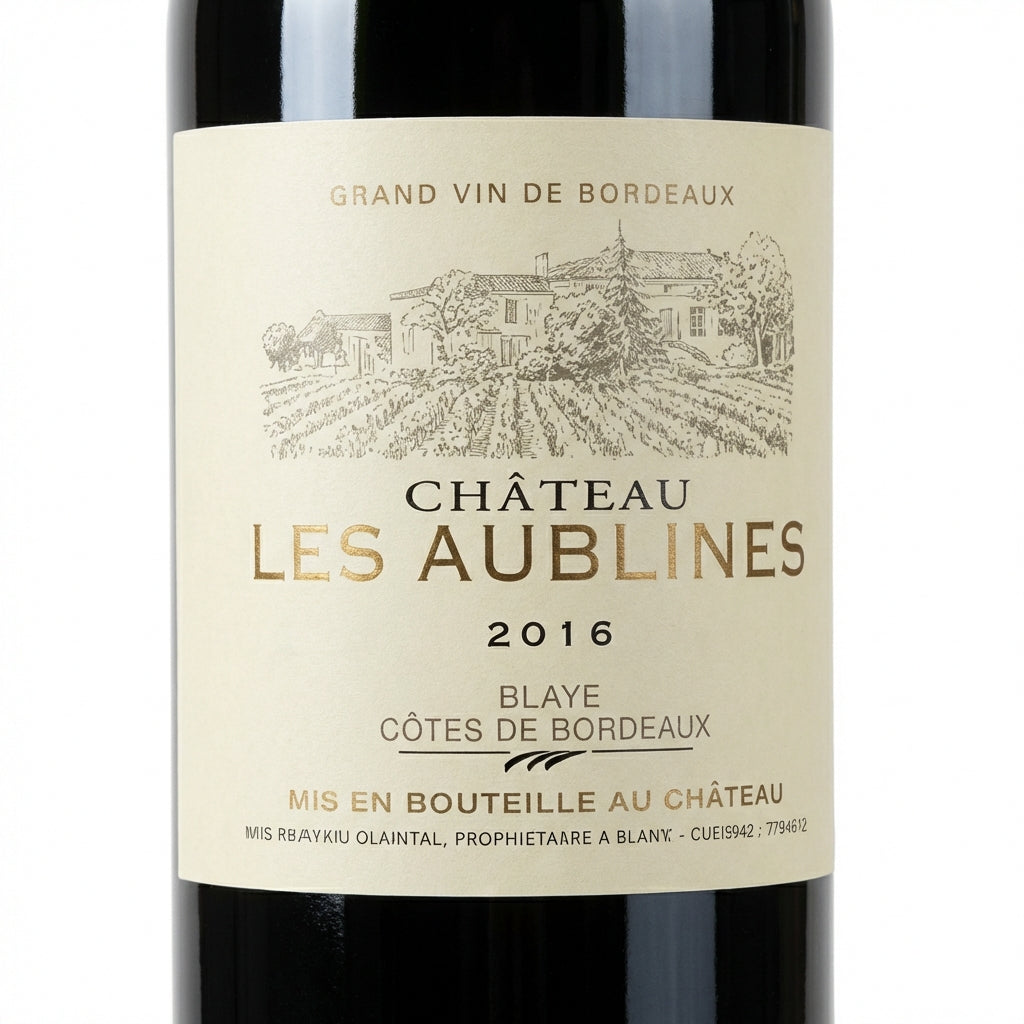 AI generated image for Chateau Les Aublines Blaye Côtes de Bordeaux