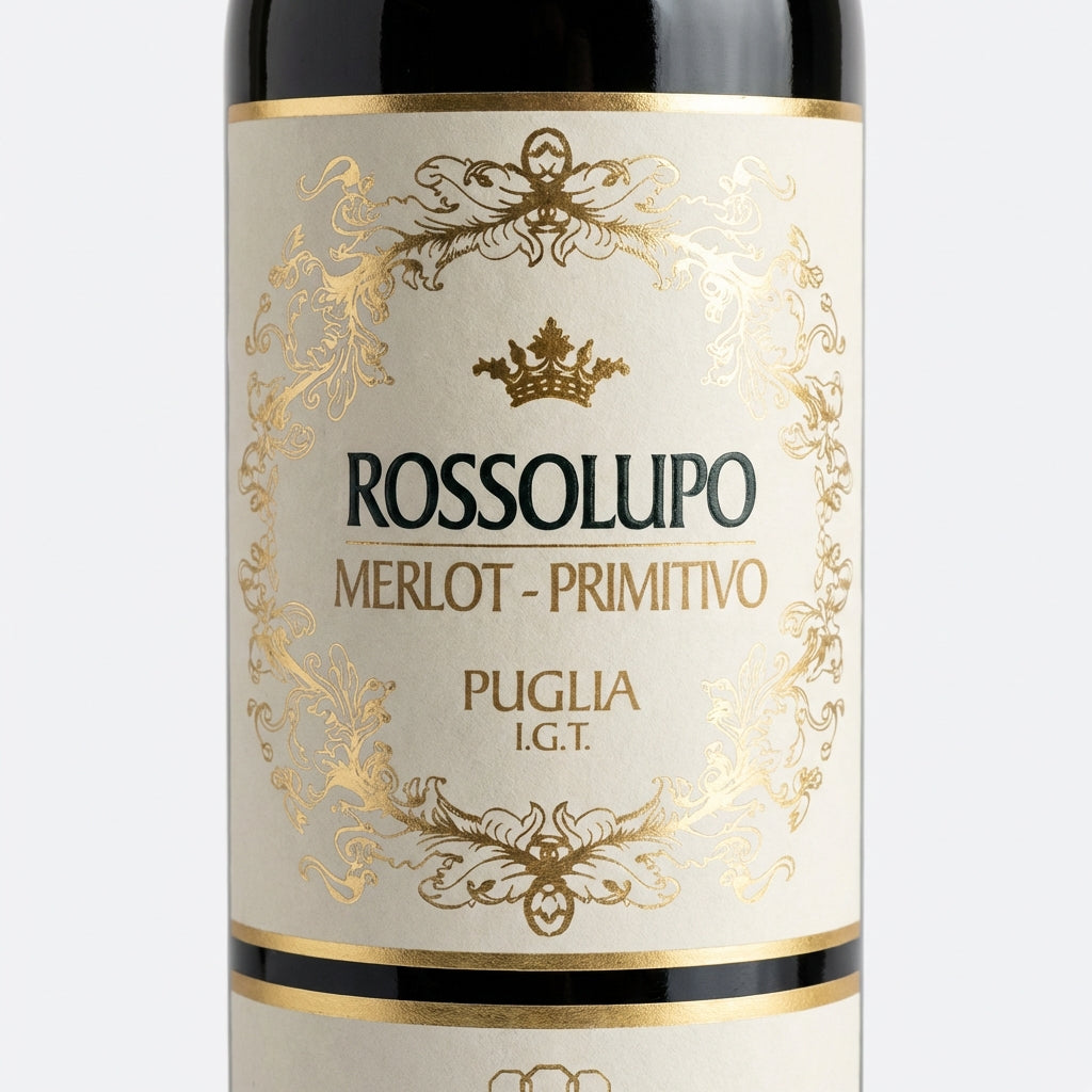 AI generated image for Merlot-Primitivo Rossolupo Puglia