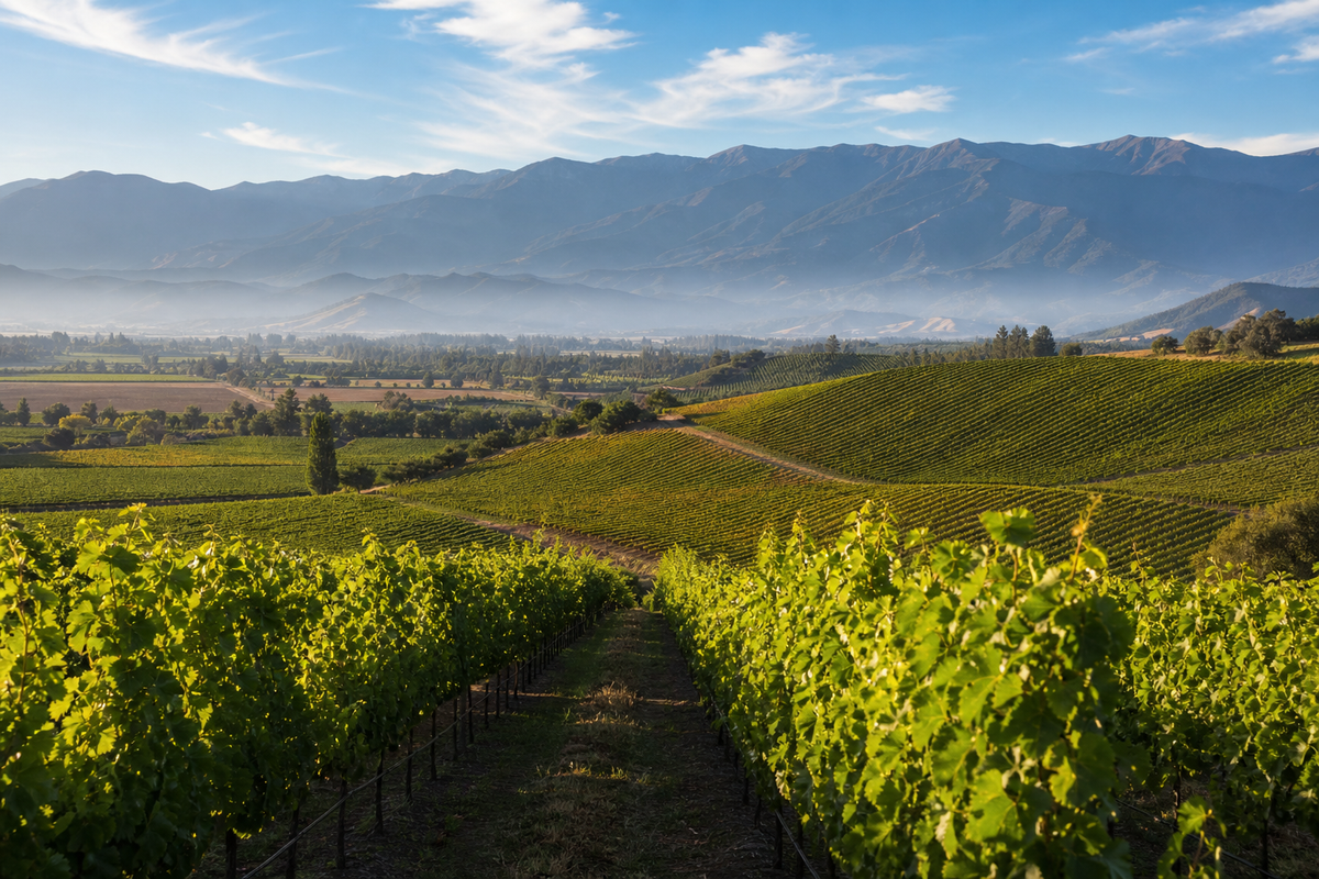 Landschaft in der Region Colchagua-Tal