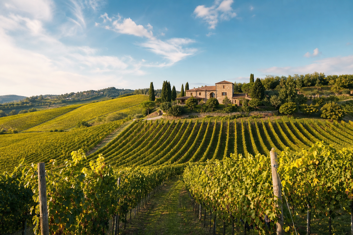 Landschaft in der Region Emilia Romagna