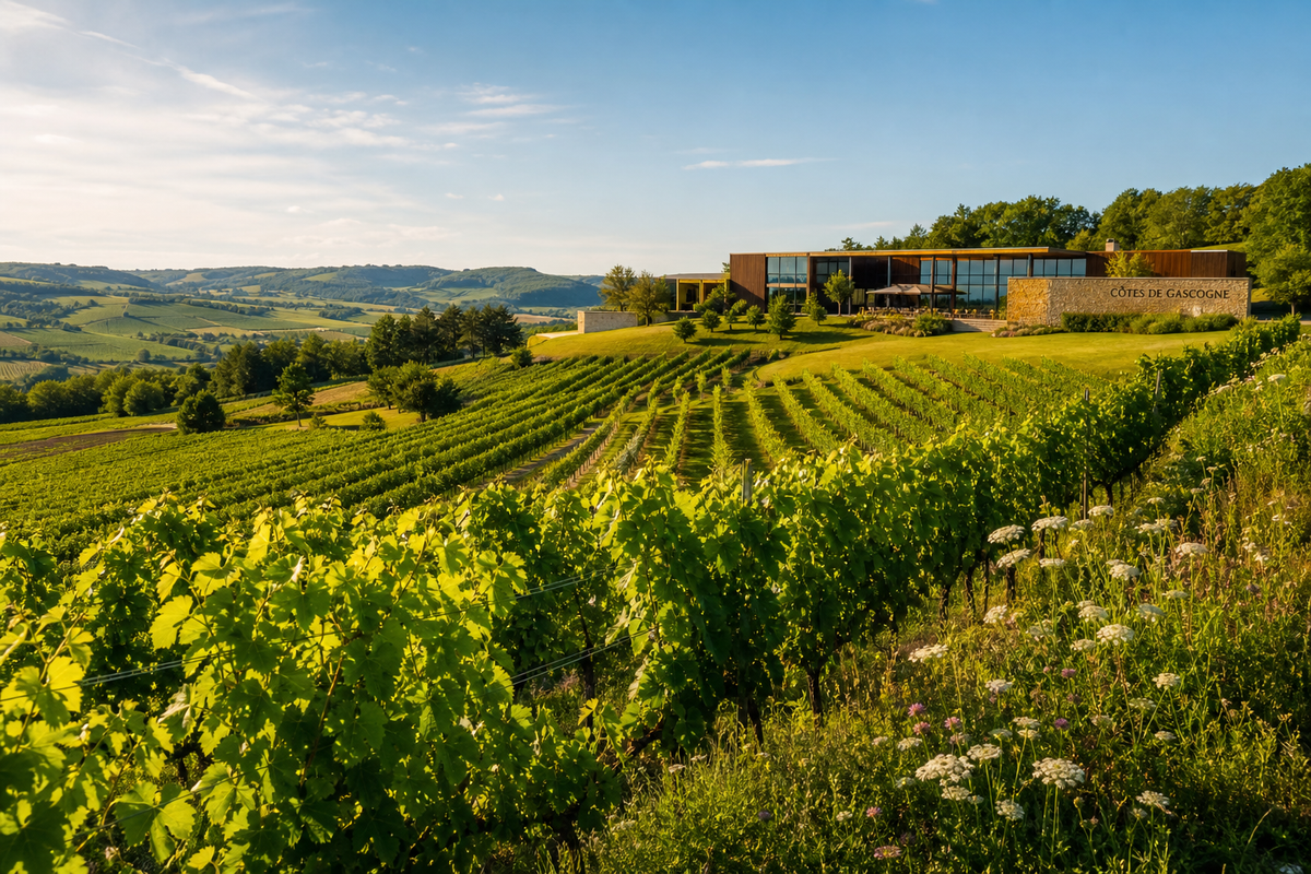 Landschaft in der Region Gascogne