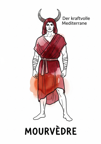 Illustrierter Charakter Der kraftvolle Mediterrane - ebrosia