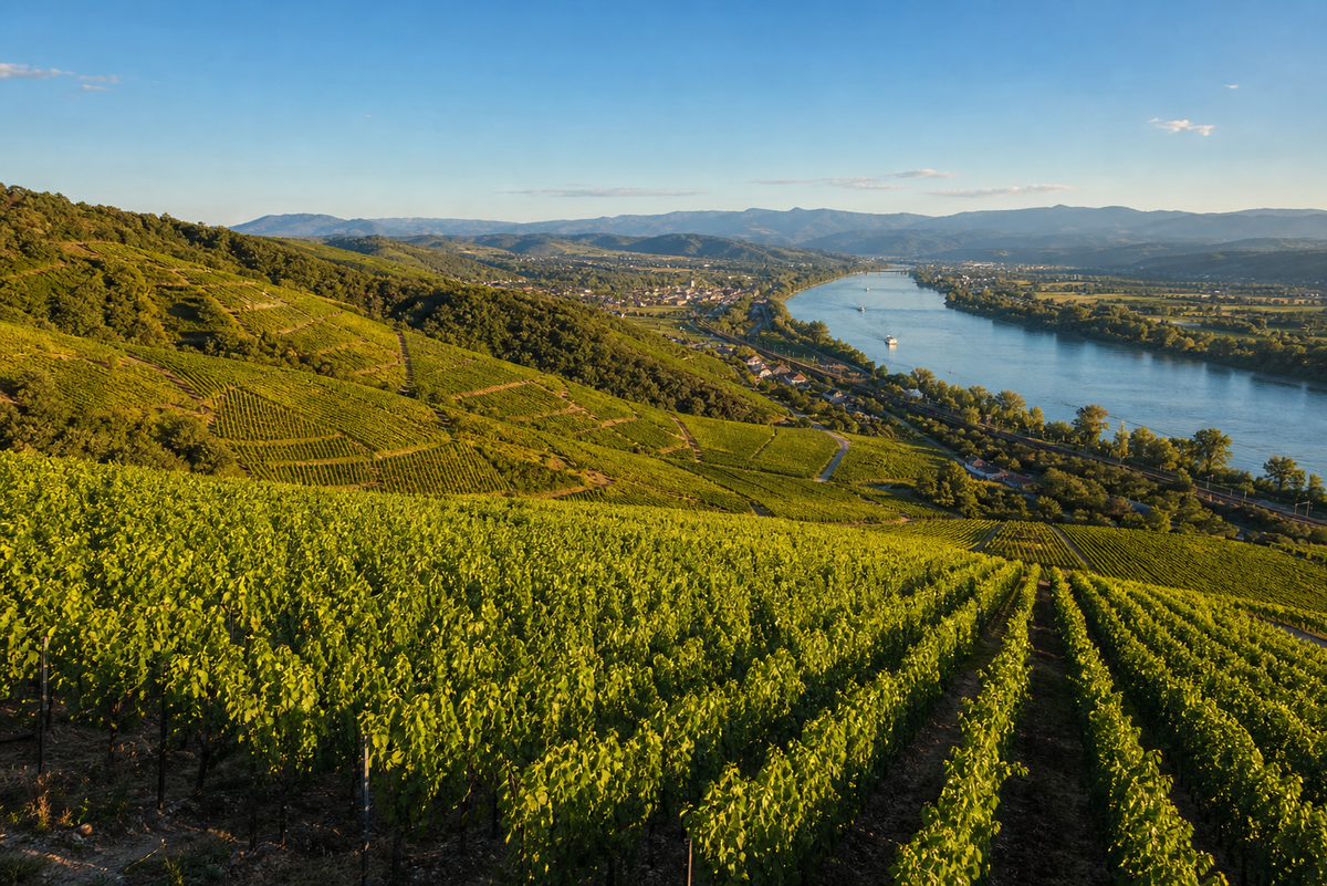 Landschaft in der Region Rhônetal