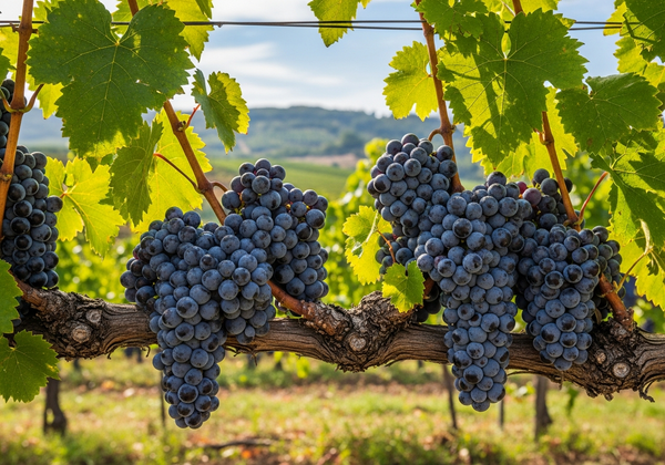 Botanische Detailaufnahme der Tempranillo-Rebe