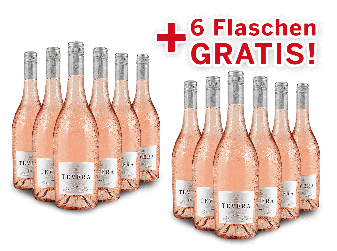 Vorteilspaket 12 für 6 Lergenmüller Rosé Saigner TEVERA feinherb 007987 ebrosia Weinshop DE