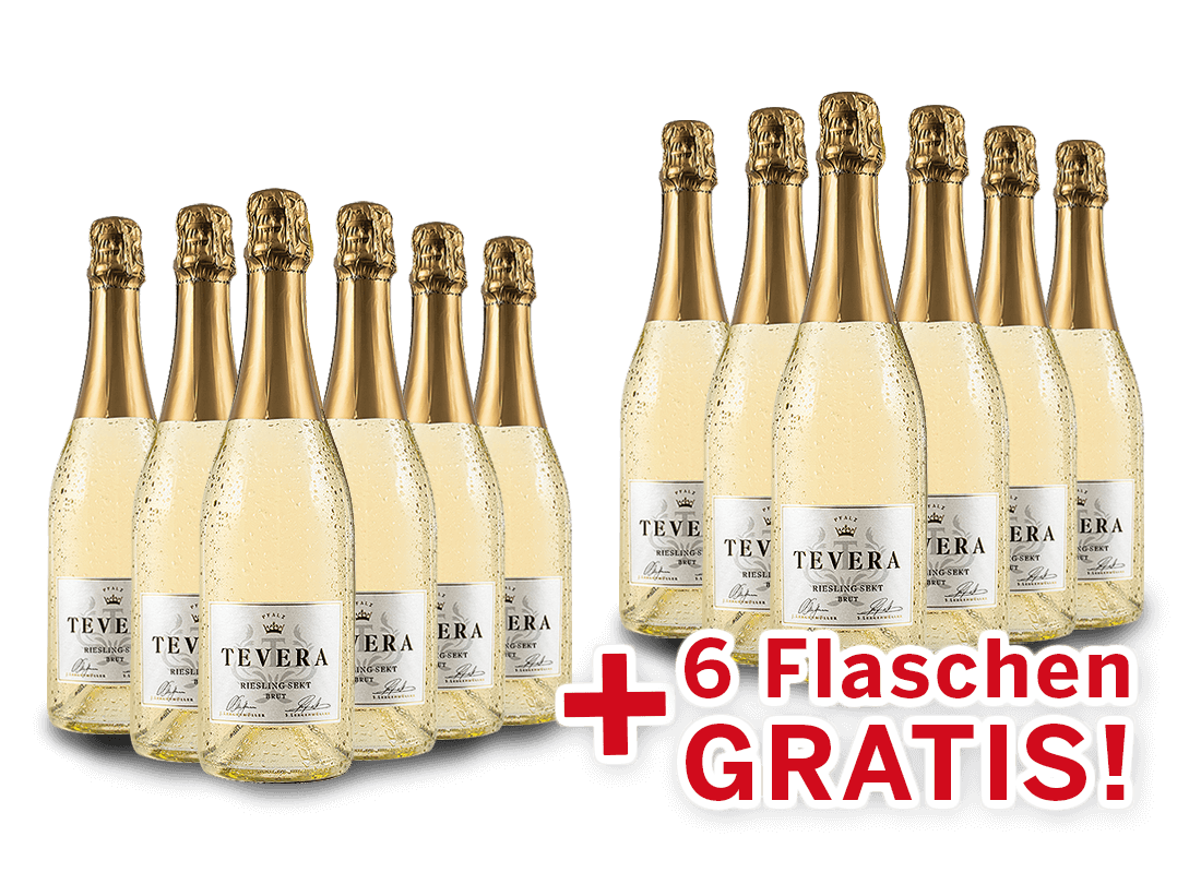 Vorteilspaket 12 für 6 Lergenmüller Riesling Sekt TEVERA Brut 013264 ebrosia Weinshop DE