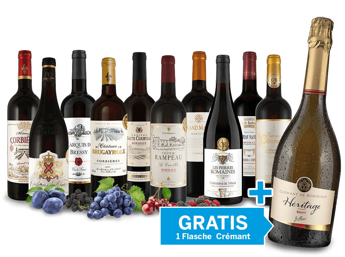 Großes Frankreich-Glück und Crémant gratis 009764 ebrosia Weinshop DE