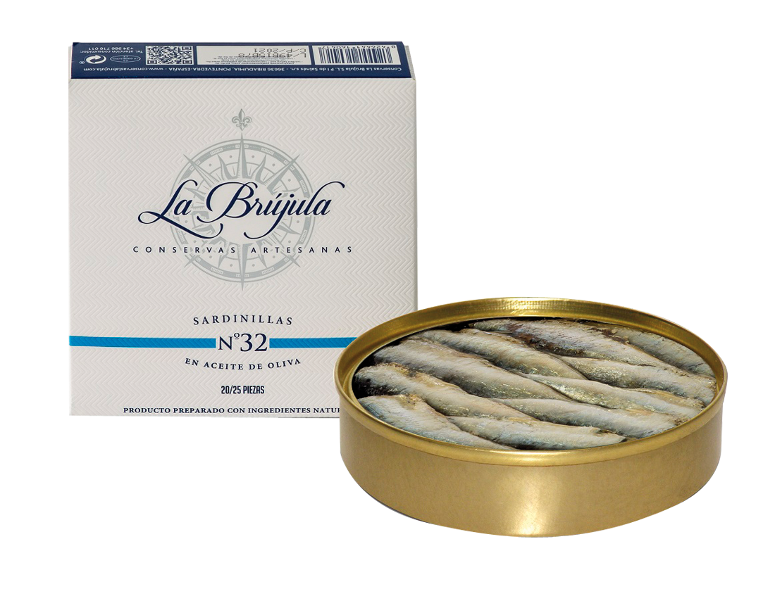 La Brújula N.32 Kleine Sardinen in Olivenöl 130 g/110 g