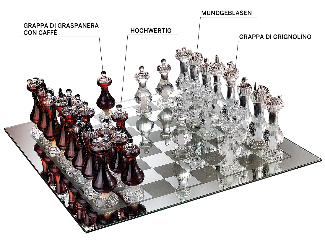 Mazzetti d'Altavilla Scacchiera Reale - Luxuriöses Schachspiel mit Grappa