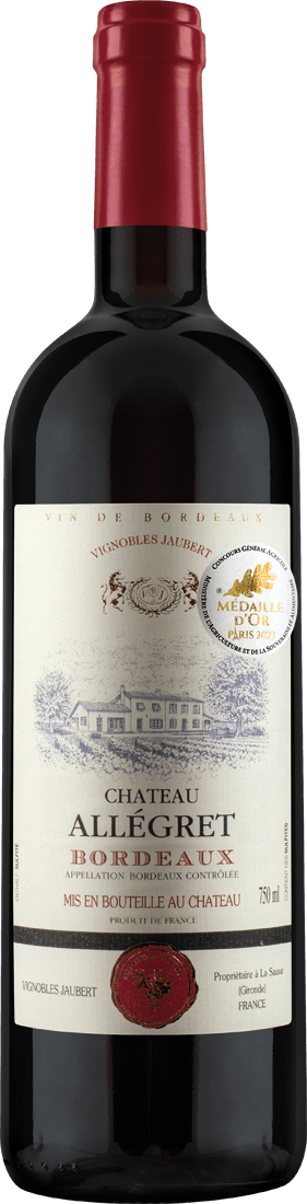 Château Allegret Bordeaux AOC 2021 015036 ebrosia Weinshop DE