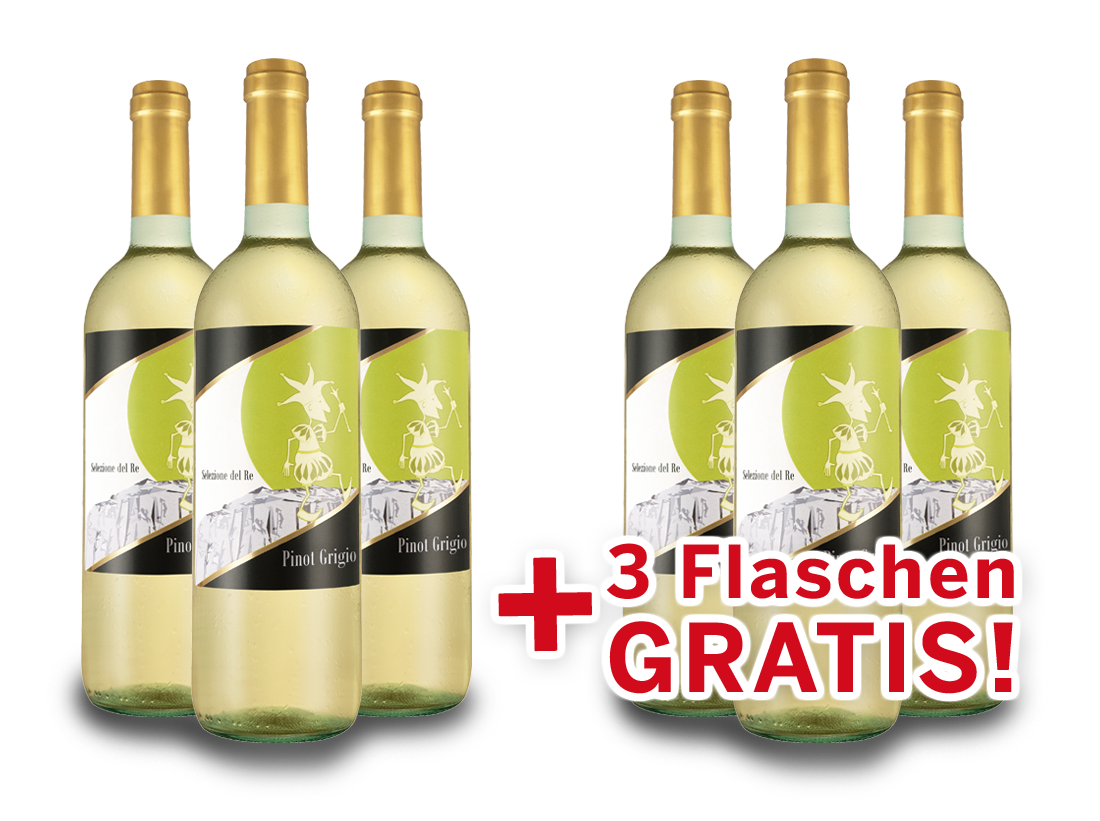 Vorteilspaket 6 für 3 Agricole Selvi Pinot Grigio Selezione del Re 009411 ebrosia Weinshop DE
