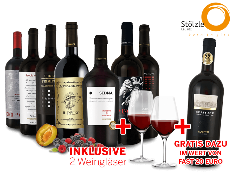 Kennenlernpaket Farnese Vini inkl. 2 Gläser und 1 Fl. EDIZIONE gratis