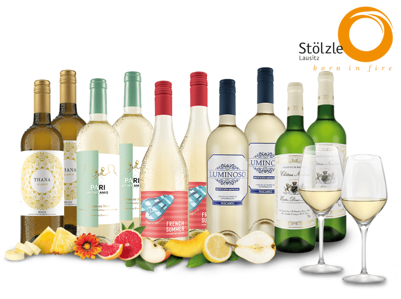 Probierpaket Weißwein-Sommertage inkl. 2 Gläser