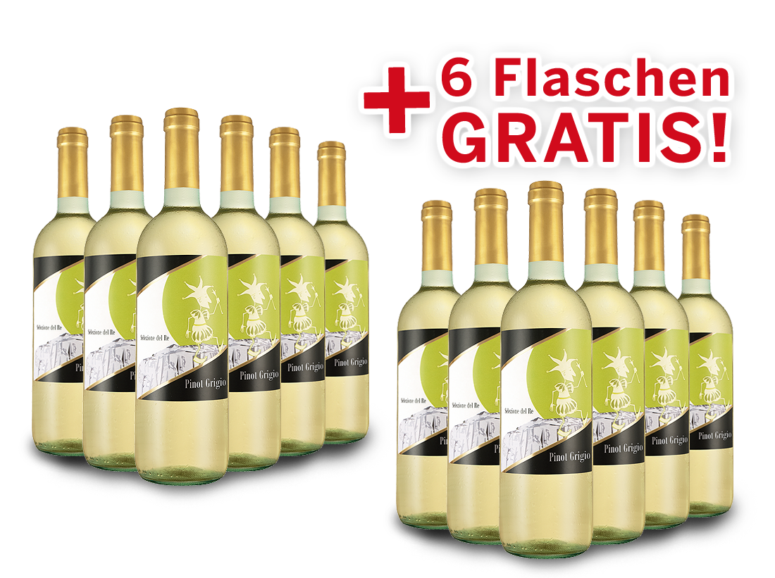 Vorteilspaket 12 für 6 Agricole Selvi Pinot Grigio Selezione del Re 013260 ebrosia Weinshop DE