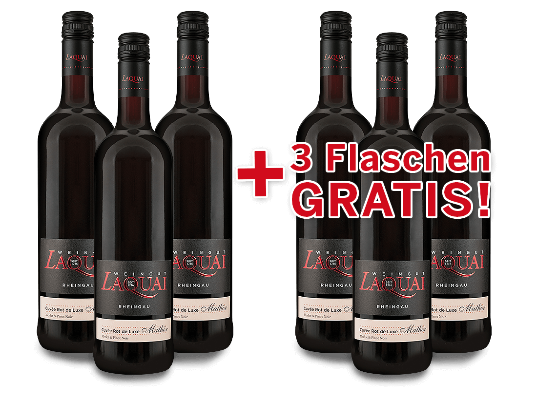 Vorteilspaket 6 für 3 Laquai Cuvée Rot de luxe Mathör 2019 014571 ebrosia Weinshop DE