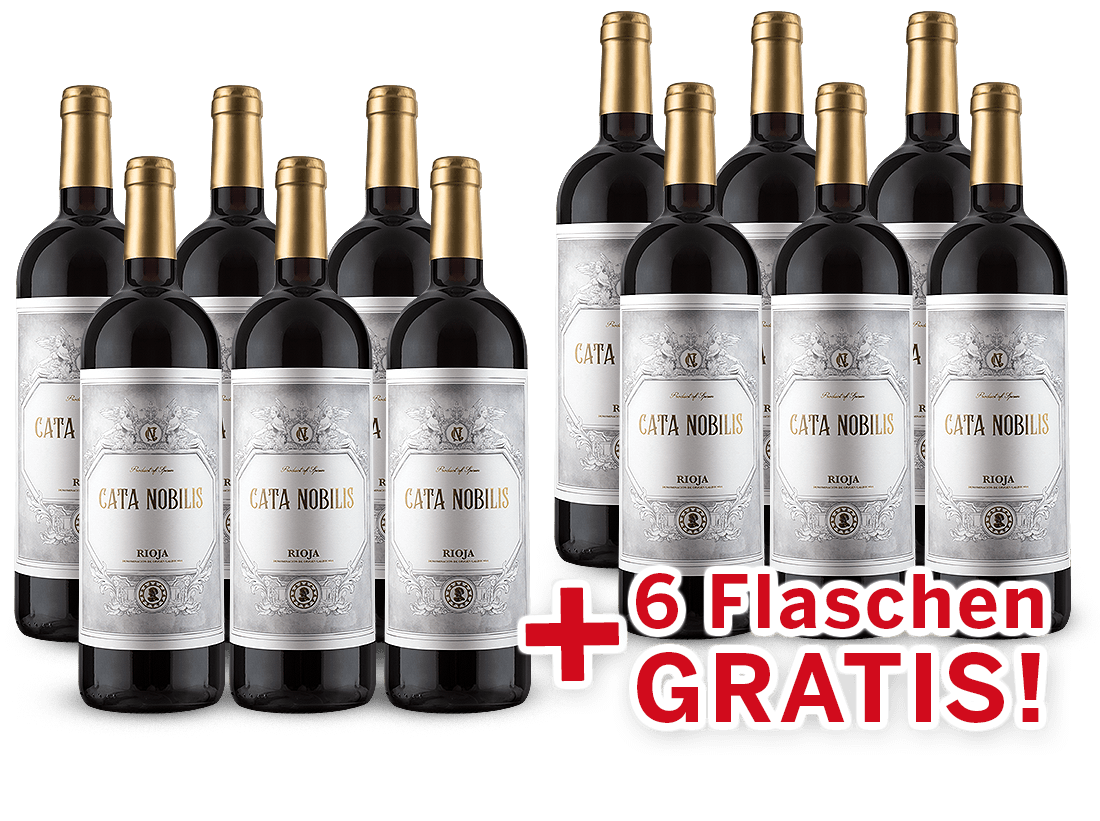 Vorteilspaket 12 für 6 Bodegas Nubori Rioja Cata Nobilis 012579 ebrosia Weinshop DE