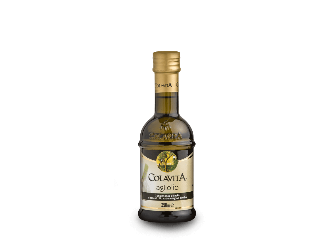 Colavita Aromatisiertes natives Olivenöl Extra mit Knoblauch 250 ml